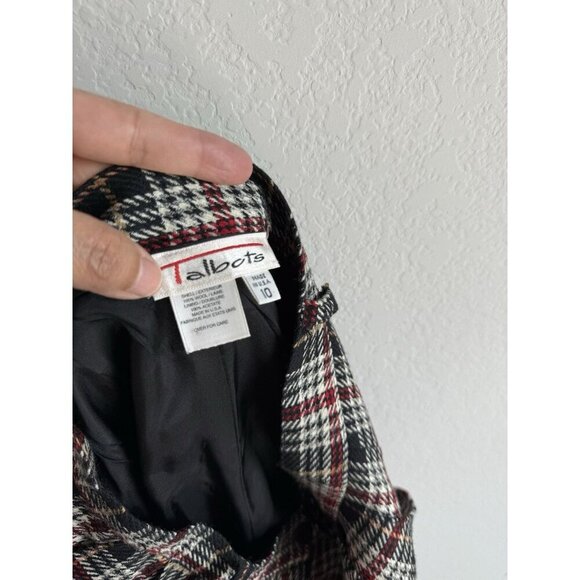 Vintage Talbots Size 10 100% Wool Plaid High Waisted Pleated Shorts Academia - Picture 10 of 16